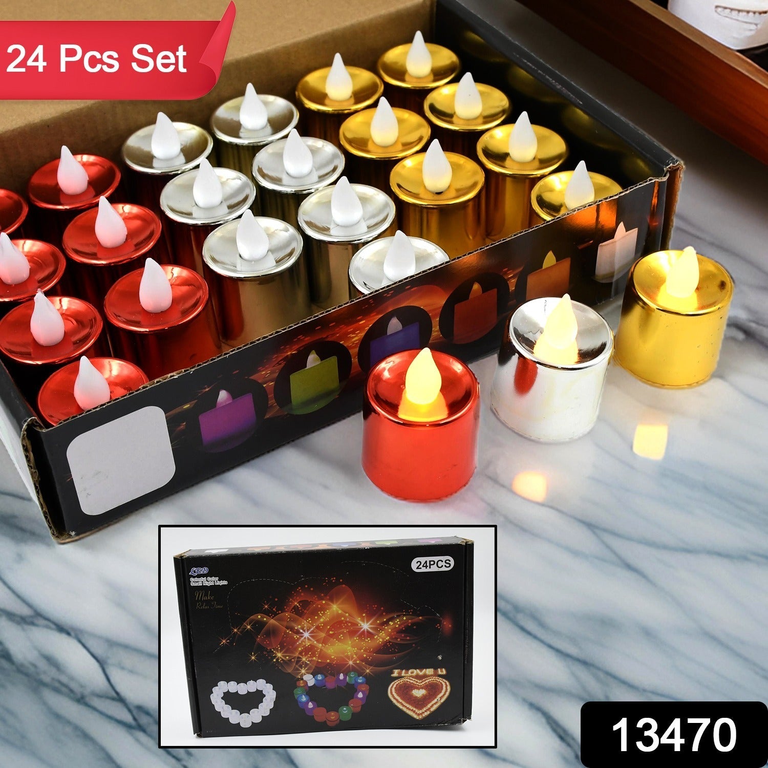 Electrical Candles Diya LED Tea Light, Plastic Candle Light Candle Candle, Diwali (24 Pc Set) Electrical Candles Diya LED Tea Light, Plastic Candle Light Candle Candle, Diwali (24 Pc Set)